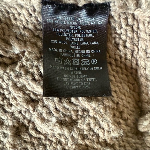 Anthropology Angel of the North Brown Cable Knit Sweater M/L - Picture 7 of 10